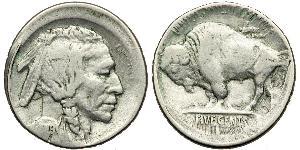 1 Nickel США (1776 - ) Медь 