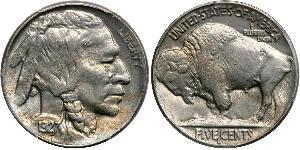 1 Nickel США (1776 - ) Медь 