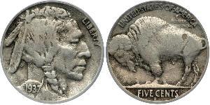 1 Nickel США (1776 - ) Медь 