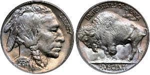 1 Nickel США (1776 - ) Медь 