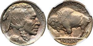 1 Nickel США (1776 - ) Медь 