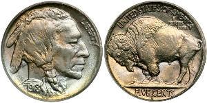 1 Nickel США (1776 - ) Медь 