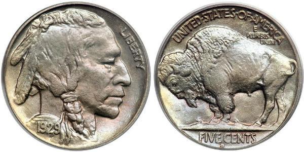 1 Nickel США (1776 - ) Медь 