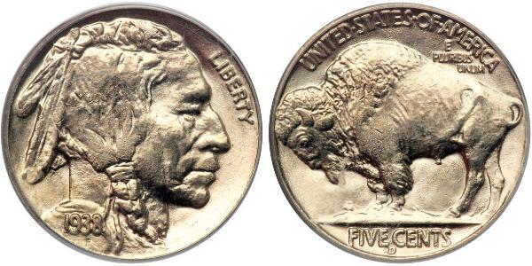 1 Nickel США (1776 - ) Медь 