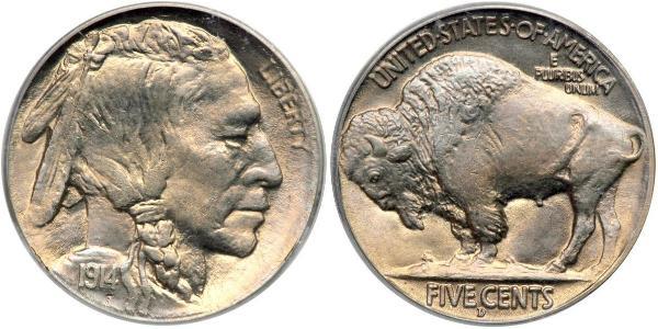 1 Nickel США (1776 - ) Медь 