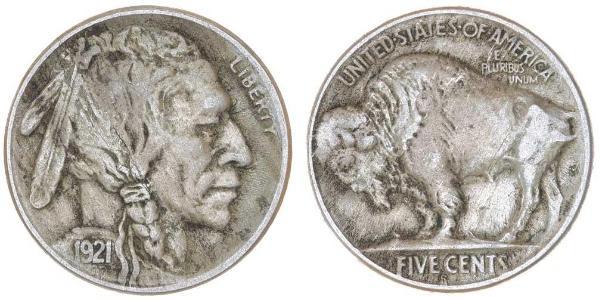 1 Nickel США (1776 - ) Медь 