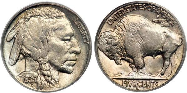 1 Nickel США (1776 - ) Медь 