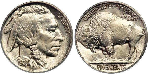 1 Nickel США (1776 - ) Медь 