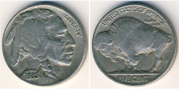 1 Nickel США (1776 - ) Медь 