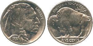 1 Nickel США (1776 - ) Мідь 