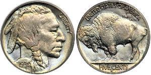 1 Nickel США (1776 - ) Мідь 