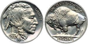 1 Nickel США (1776 - ) Мідь 