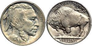 1 Nickel США (1776 - ) Мідь 