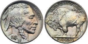 1 Nickel США (1776 - ) Мідь 