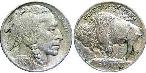 1 Nickel США (1776 - ) Мідь 