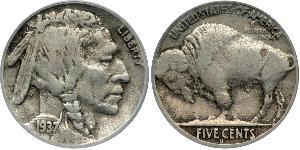 1 Nickel США (1776 - ) Мідь 