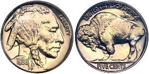 1 Nickel США (1776 - ) Мідь 