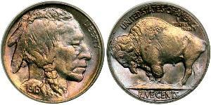 1 Nickel США (1776 - ) Мідь 