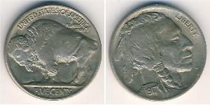 1 Nickel США (1776 - ) Мідь 