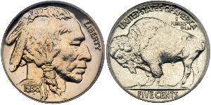 1 Nickel США (1776 - ) Мідь 