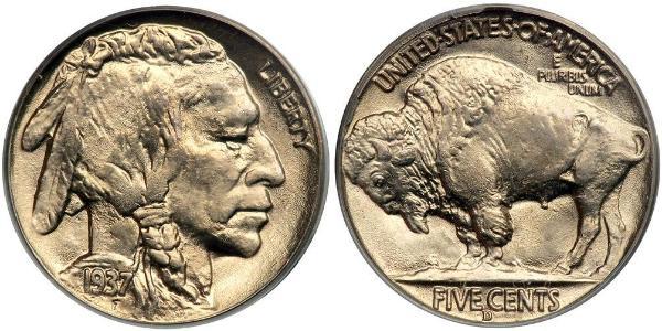 1 Nickel США (1776 - ) Мідь 