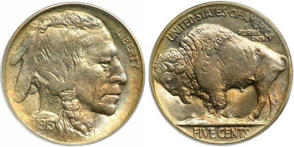 1 Nickel США (1776 - ) Мідь 