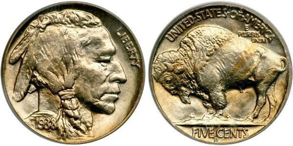 1 Nickel США (1776 - ) Мідь 