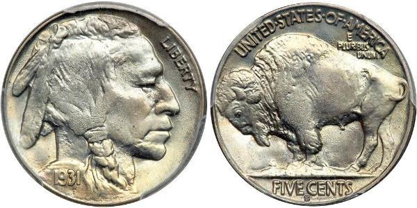 1 Nickel США (1776 - ) Мідь 