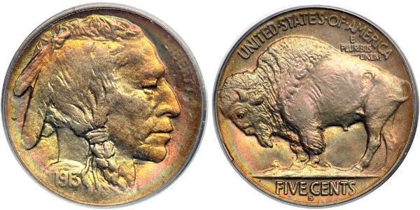 1 Nickel США (1776 - ) Мідь 