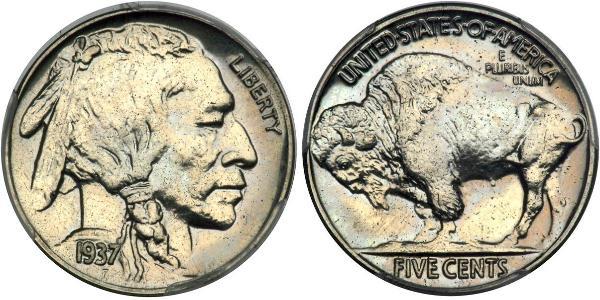 1 Nickel США (1776 - ) Мідь 