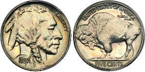 1 Nickel 美利堅合眾國 (1776 - ) 銅 