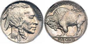 1 Nickel 美利堅合眾國 (1776 - ) 銅 