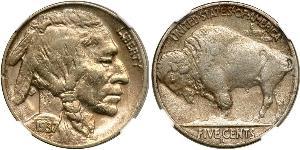 1 Nickel 美利堅合眾國 (1776 - ) 銅 