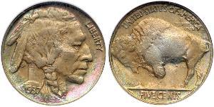 1 Nickel 美利堅合眾國 (1776 - ) 銅 