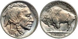 1 Nickel 美利堅合眾國 (1776 - ) 銅 