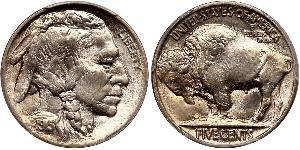 1 Nickel 美利堅合眾國 (1776 - ) 銅 