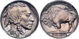 1 Nickel 美利堅合眾國 (1776 - ) 銅 