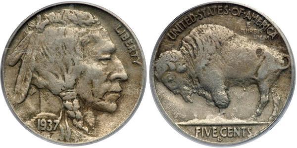 1 Nickel 美利堅合眾國 (1776 - ) 銅 
