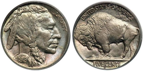 1 Nickel 美利堅合眾國 (1776 - ) 銅 