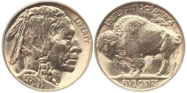 1 Nickel 美利堅合眾國 (1776 - ) 銅 
