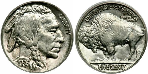 1 Nickel 美利堅合眾國 (1776 - ) 銅 