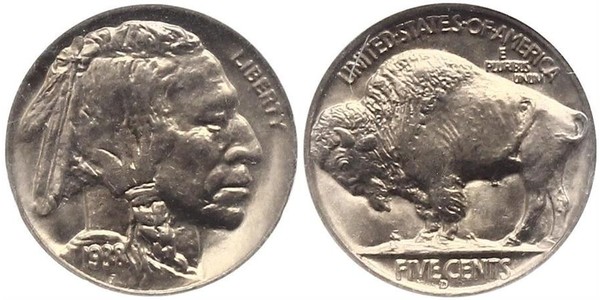 1 Nickel 美利堅合眾國 (1776 - ) 銅 