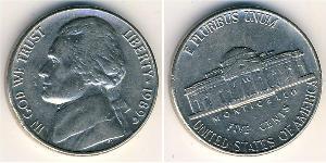 1 Nickel / 5 Cent USA (1776 - ) Copper/Nickel Thomas Jefferson (1743-1826)