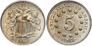 1 Nickel / 5 Cent Vereinigten Staaten von Amerika (1776 - ) Kupfer/Nickel 