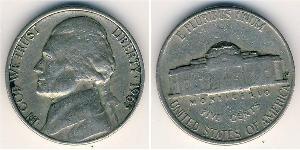 1 Nickel / 5 Cent Vereinigten Staaten von Amerika (1776 - ) Kupfer/Nickel Thomas Jefferson (1743-1826)