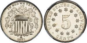 1 Nickel / 5 Cent Vereinigten Staaten von Amerika (1776 - ) Kupfer/Nickel 