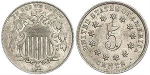 1 Nickel / 5 Cent Vereinigten Staaten von Amerika (1776 - ) Kupfer/Nickel 