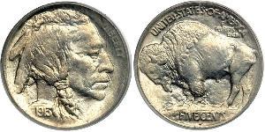 1 Nickel / 5 Cent Estados Unidos de América (1776 - ) Níquel/Cobre 