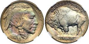 1 Nickel / 5 Cent Estados Unidos de América (1776 - ) Níquel/Cobre 