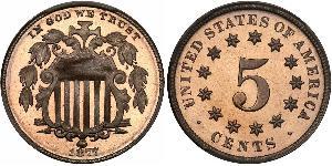 1 Nickel / 5 Cent Estados Unidos de América (1776 - ) Níquel/Cobre 